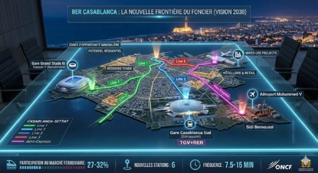 470 مليون درهم لبناء 9 محطات جديدة ضمن مشروع RER الدار البيضاء
